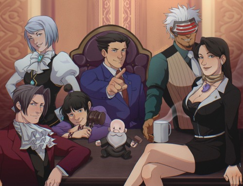 rinamata05: DTIYS but of one of my favorite official Ace Attorney artworks (2021) (credit: Tatsuro I