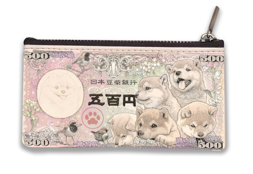 Concept Japanese banknotes with shiba by artist Ponkichi is now available as cute merchandise.