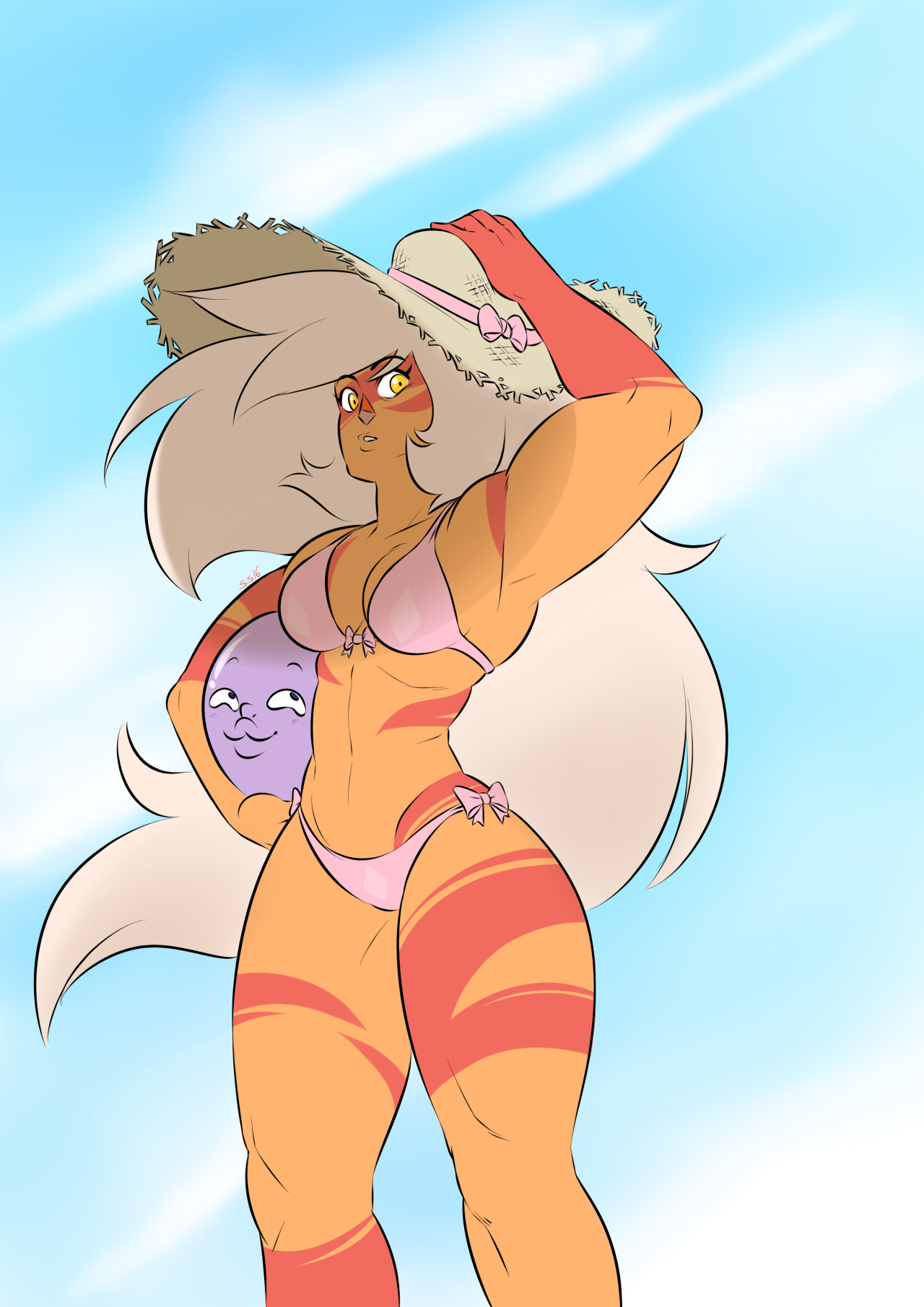 homeworldadventures:  thanks! I really really wanted to draw Jasper in a straw hat!