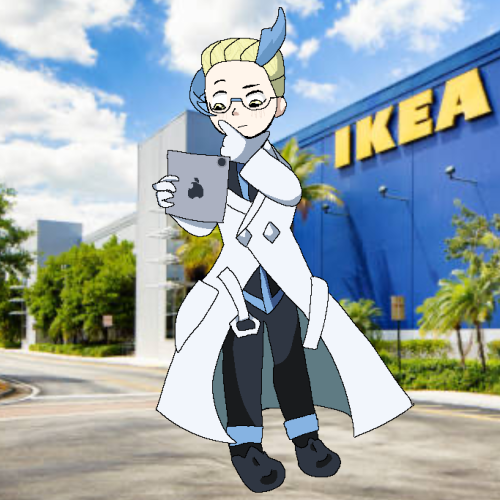 I Did It!! Colress Drawing (I Put Him At An IKEA Because My Wallpaper Has Always Been Him At IKEA But