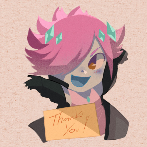 Ocs saying thank you for following my art accounts! reaching milestones :D https://www.instagram.com