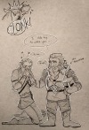 deheerkonijn:deheerkonijn:Some continued thoughts on dwarf boob from sketchbook this week :) Get him some ice 😔