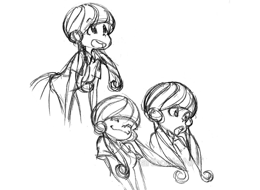artbooksnat:  Early designs of Mako Mankanshoku (満艦飾マコ) from Kill la Kill
