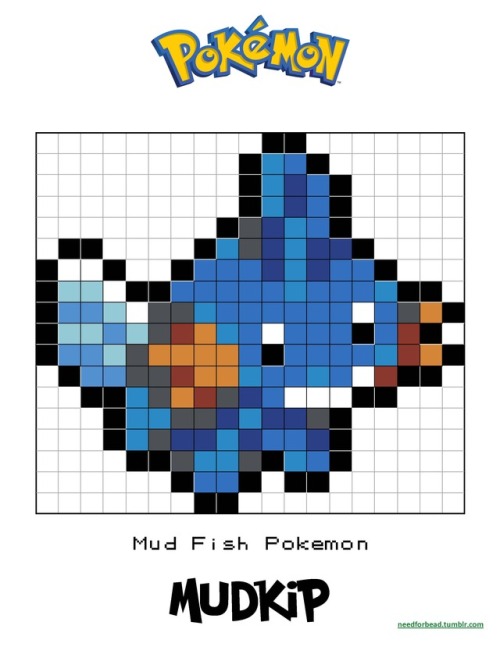 Pokemon:   MudkipPokemon is managed by The Pokemon Company.For more Pokemon perler bead designs chec
