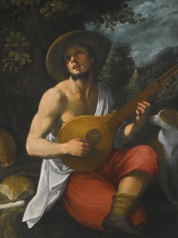 grayhair99:  laclefdescoeurs:A Youth playing a Guitar, Astolfo Petrazzi The music is the magic