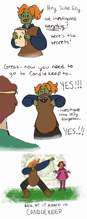 doodledebris: Linski is very excited to visit her ol’ stomping grounds- but what awaits her there?