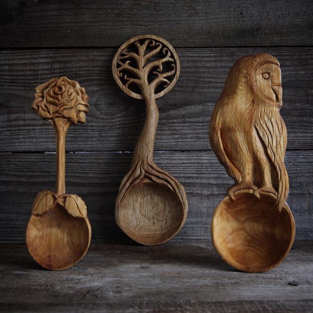 voiceofnature:Amazing woodcarved spoons by Giles Newman. He resides in northern Wales