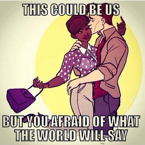 glitterati-sb:  whiteguysandblackgirlsftw:  So true how many people have missed out on good relationships because they are too worried about what other people think. -W  ^^ 