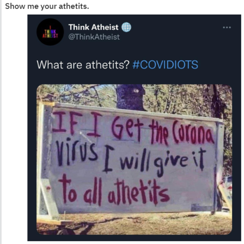 misterlemonzafterlife:  “Atheists know how to spell and believe in science, genius.”https://MisterLemonzAfterlife.tumblr.com/archive