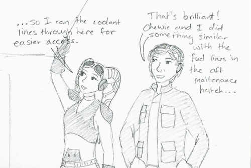 ooops-i-arted:The Meetup of the OTPs(Credit for the Kanan and Leia panel to @pomrania)