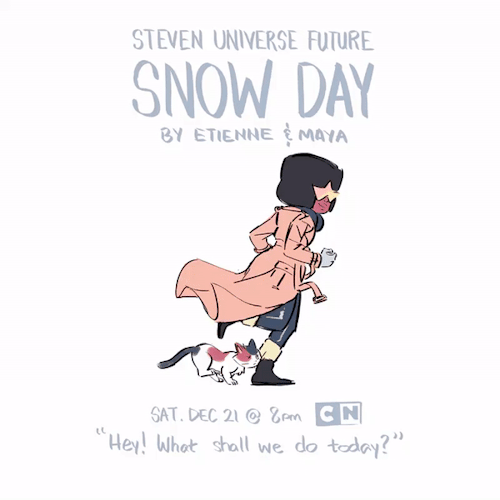 NEW Steven Universe Future, Steven Plays In The Snow