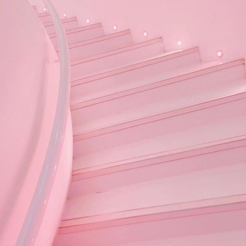 pink stairs