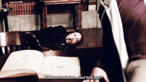 sastielfangirlthatattackstitans:mooseleys:for angelicspnfanThat was awesome Crowley rooting for Sam!