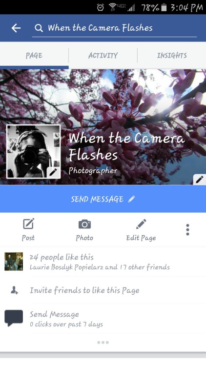 I created a Facebook page to show all my photography. Please feel free to go check it out.