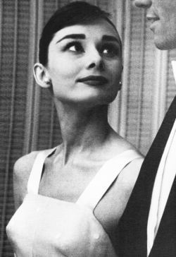 missingaudrey:  Audrey Hepburn photographed backstage at the 28th Annual Academy Awards on March 21st, 1956