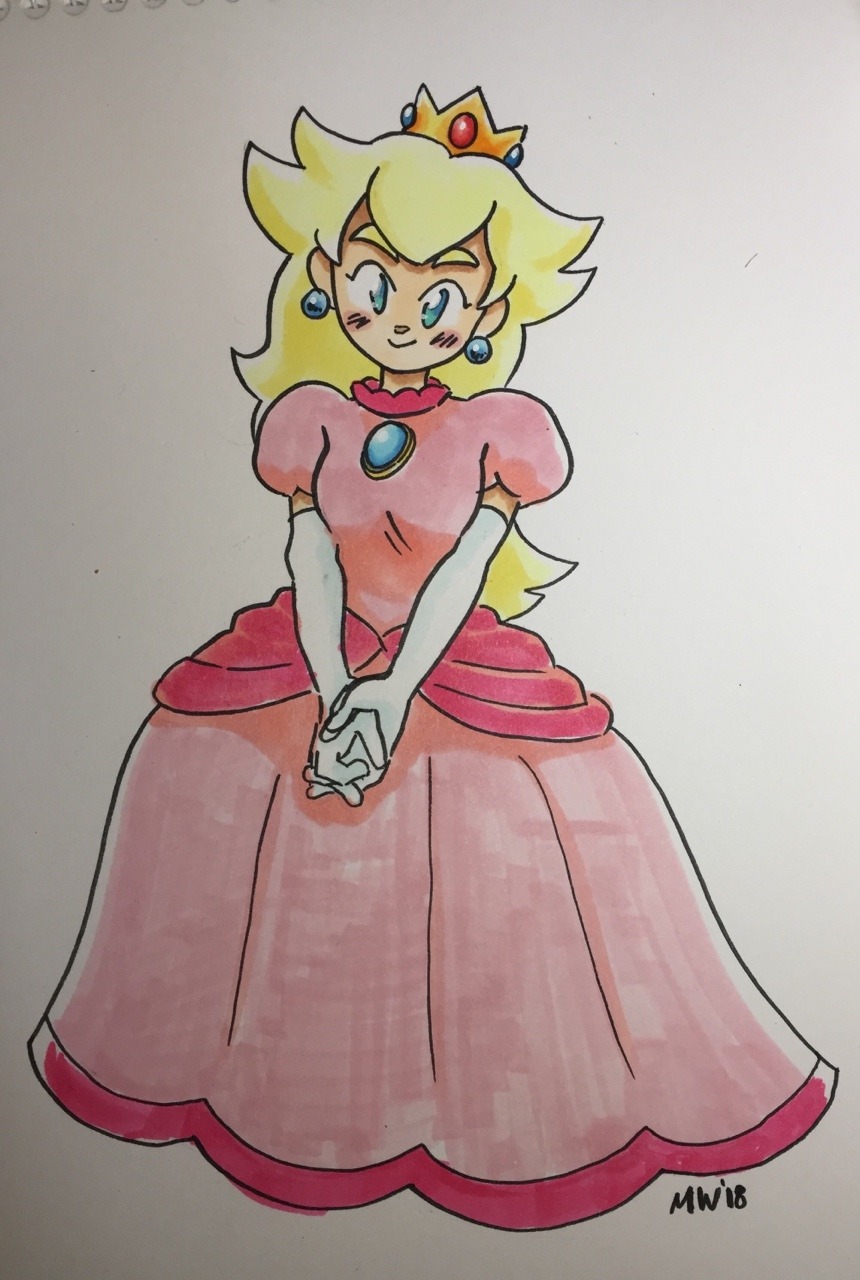 peach doodle i decided to color! 