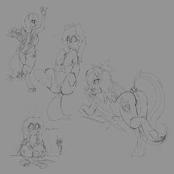 verybatidea:  Stream doodlesI’m really happy with the smol little Phoebe with the raygun for some reasonFull res cause tumblr would screw up smol Pheobehttp://imgur.com/a/7tYo1 and variants of the carhop poner cause reasons@mcsweezy nippls  Nippls