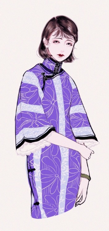 Qipao illustration by WONGPAPA_