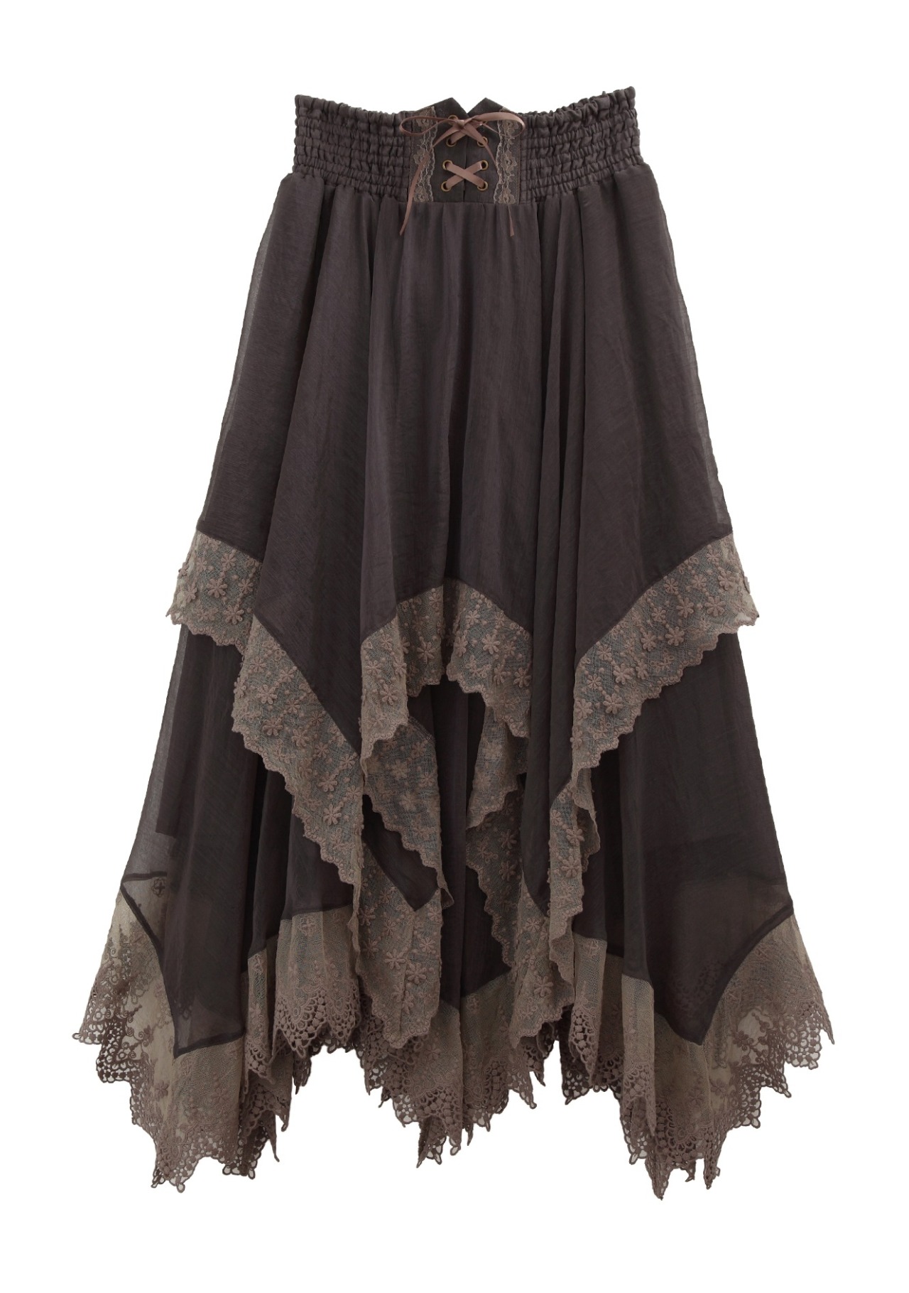 finding-mori:  Irregular Hem Long Skirt by Axes Femme 