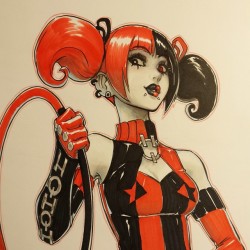 omar-dogan:  Close up of my costume design for #harleyquinn with no filters. Marker on paper.