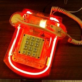 vintagesalt:Neon telephones of the 80s