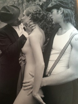 hisporcelainwhore:  Vintage cuckold…quite the gorgeous photo.