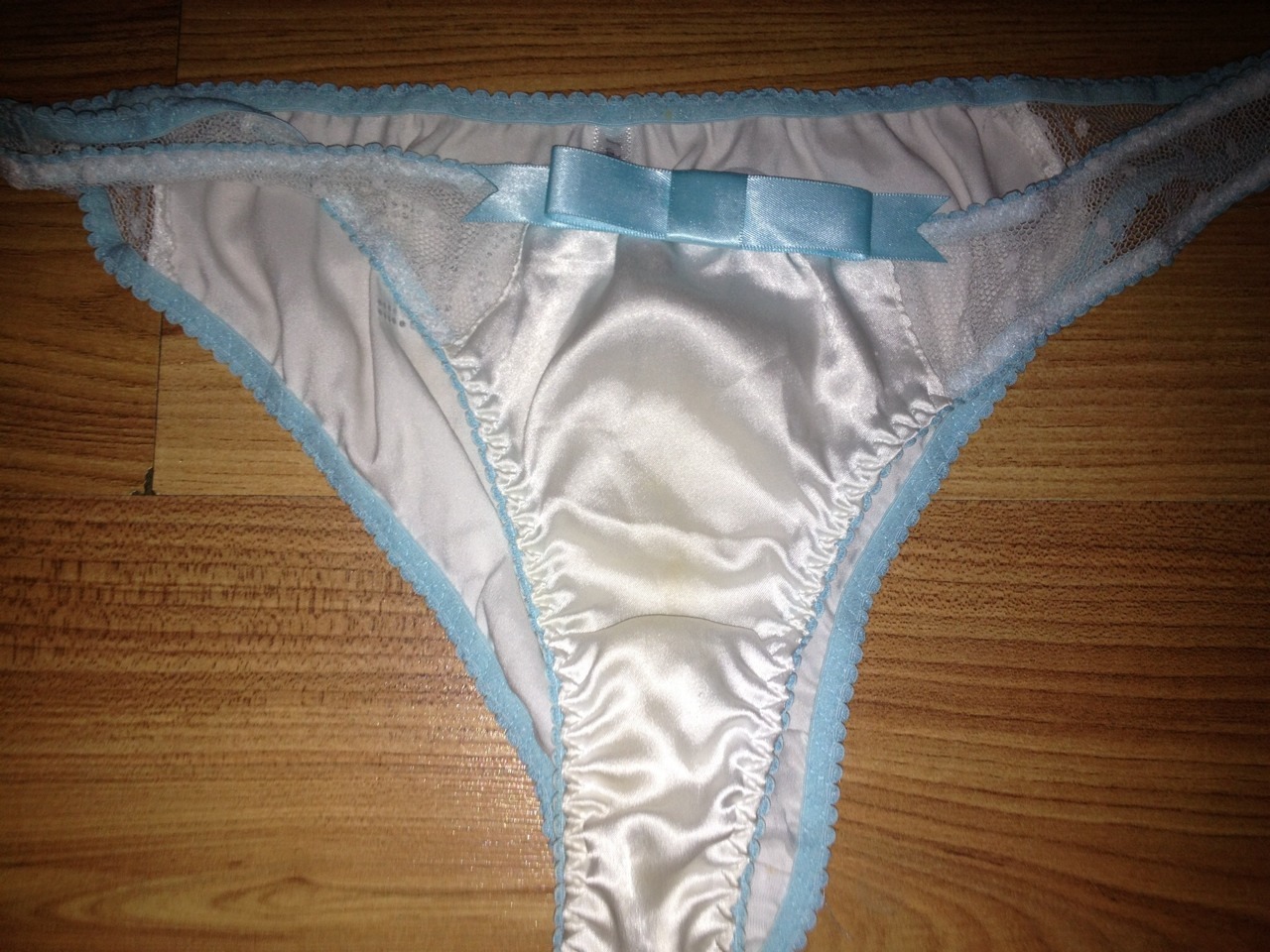 sleepingbeauty85:  These are the panties she wore all of the wedding day! It was