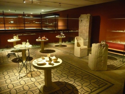 romegreeceart:Romano Germanic Museum, CologneA reconstructed dining room of a Roman villa. During th