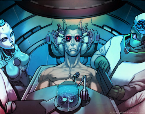 fuckyeahcyber-punk:  Android Netrunner - Mandatory Upgrades. by *el-grimlock 