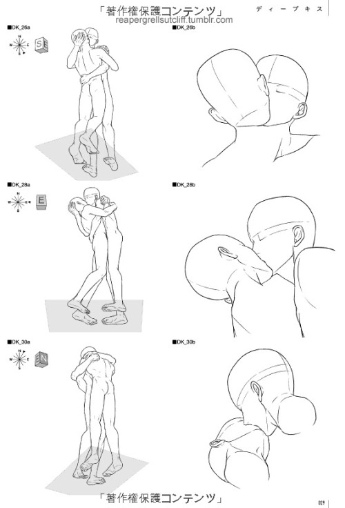 reapergrellsutcliff:‘Kiss Scene rough sketches - Drawing for Boys Love (Yaoi)’ (Part 2 of 3)A 