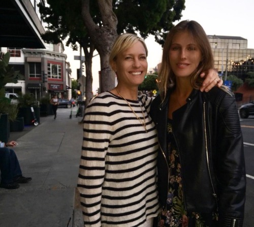 Robin Wright with a friend at Santa Monica, 12th June 2018.