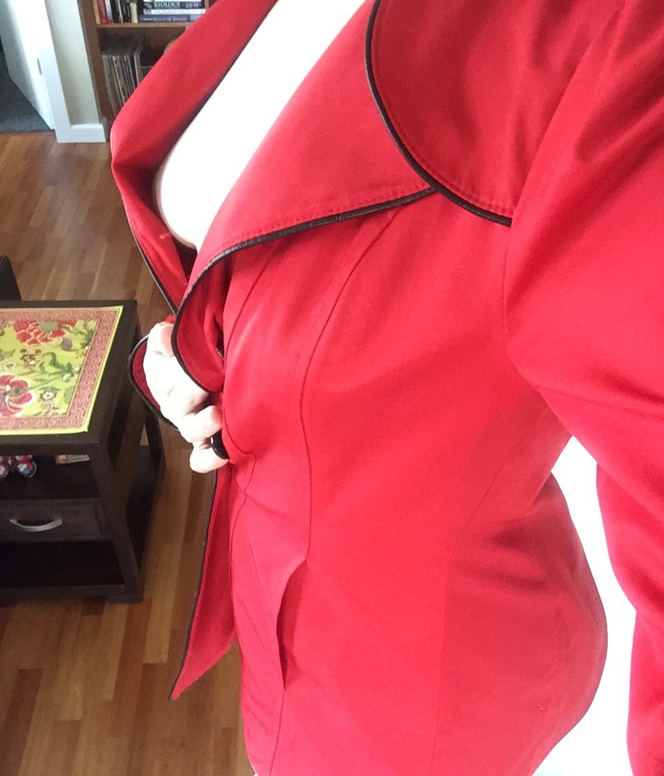 orgasmicsince94:  Red pea coat
