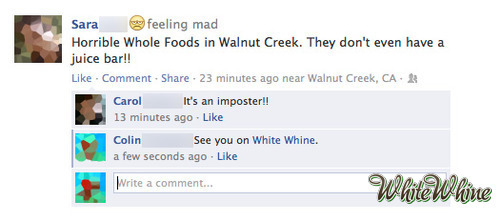 whitewhine:  WHAT?! BURN IT DOWN! Buy the White Whine book today for a chance to laugh on the toilet!