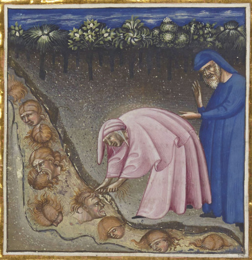 frozen souls(Inferno XXXII)Dante Alighieri, Divina Commedia, Italy ca. 1420-1430BnF, Italien 74, fol