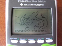 ookami-pokemon:  I spent pretty much all of my free-time at school making an Yveltal on my calculator