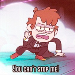 lifeisanimation:  this gif was frozen on my tumblr app and it looks like he’s breakdancing  &ldquo;YOU CAN’T STOP ME&rdquo;