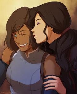 nymre:  Happy Holidays wildestthing!! I am your secret avatar santa and right after the finale i couldn’t help but draw some korrasami. Hope you like it! :))  