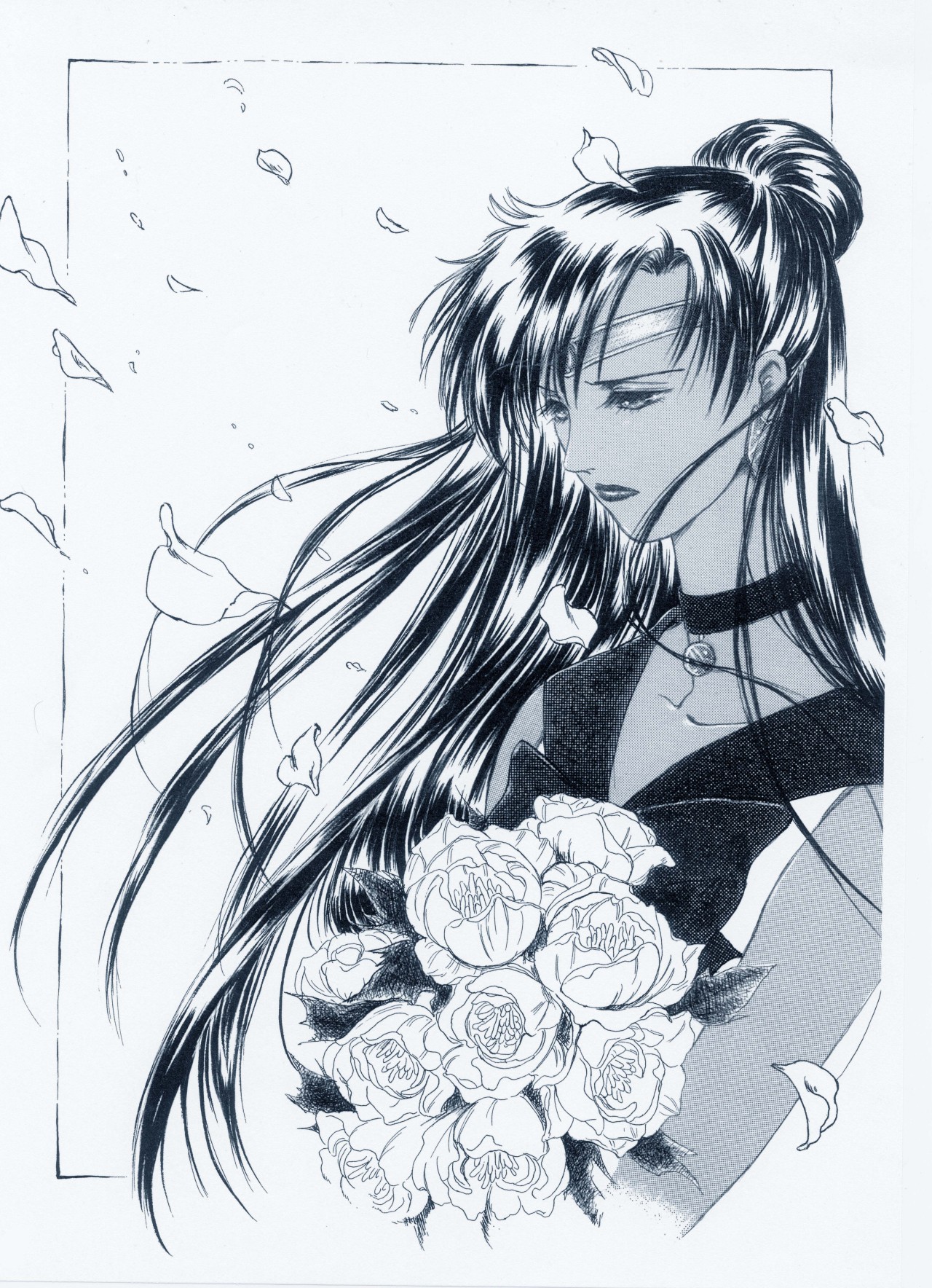 girlsbydaylight:  白妙月花－弔いの花 by のととあすか on pixiv