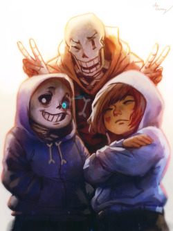 Qgirl222266:  Itaamey:  Some Hip Cool Undertale Kids From My Twitter  Bonus:  