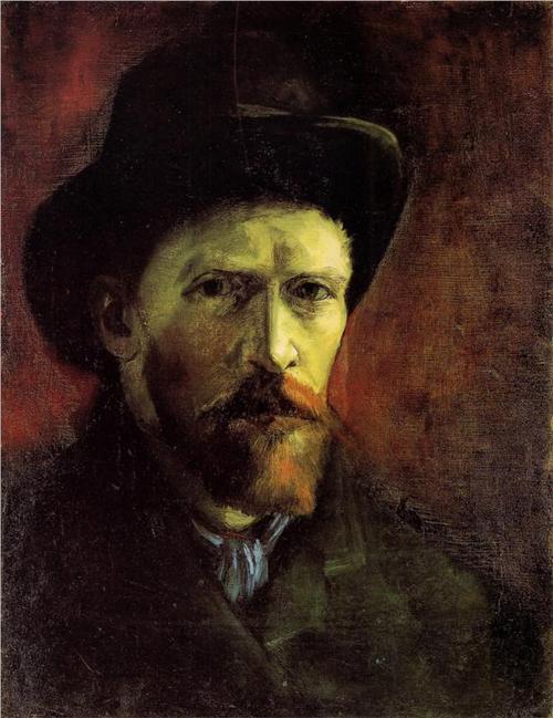 artemisdreaming:  Self-Portrait with Dark Felt Hat, 1886 Vincent van Gogh . 