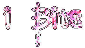 "I Bite" Glowtext - Transparent Background. Feel Free To Use!
