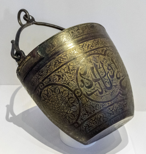 historyarchaeologyartefacts:Engraved cast bronze bucket which was used to throw water on hot pavemen