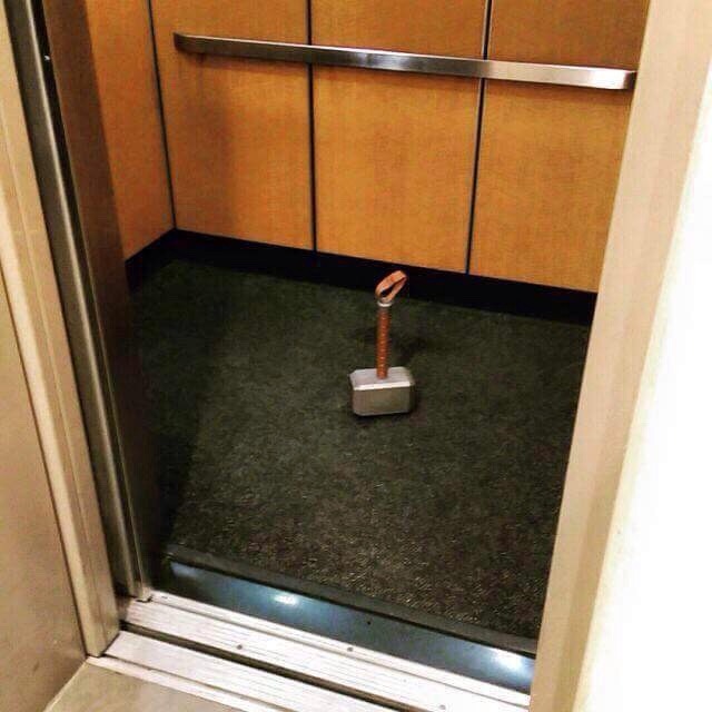 bestgraphicnovelsco:  About to find out if the elevator’s worthy.