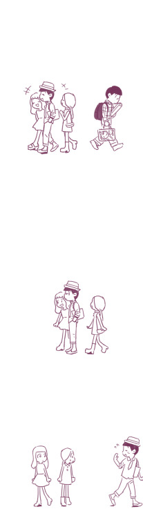 yudori:  Translation: “Geeez, you really like this stuff?” “Did you follow me just to say that?”  Because we’ve all once been that embarrassing nerd sibling. At least I was. 