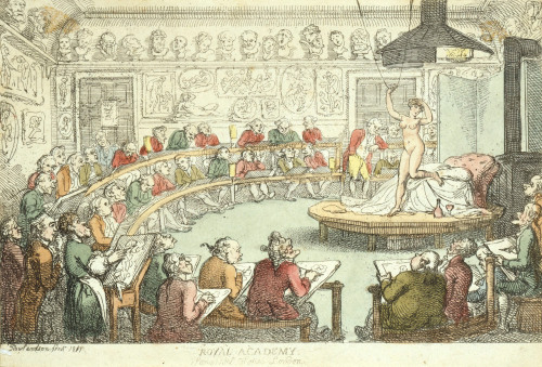 Thomas Rowlandson, A Life Class at the Royal Academy, Somerset House, 1811