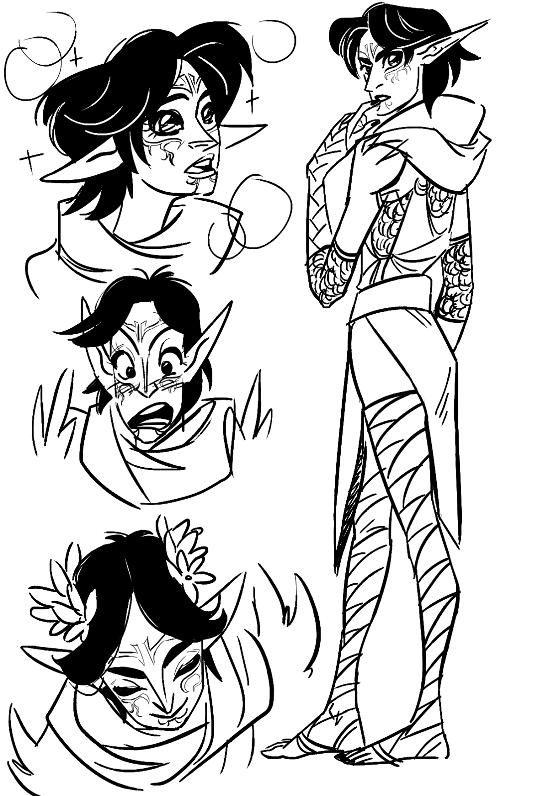 hackedmotionsensors:  Elves with Anime Hair 