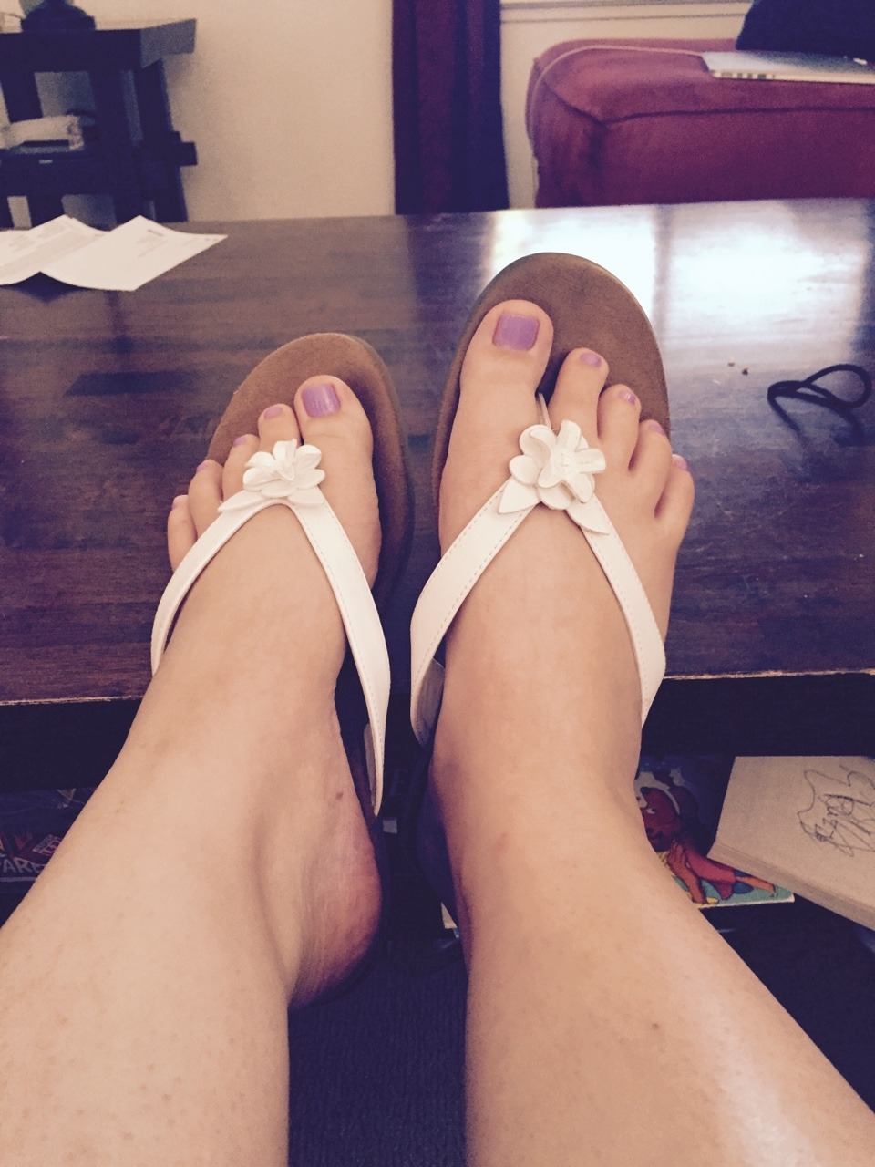 sierra-marie94:  My feet ðŸ’œ just got a pedi :)  Can i get those feet on my