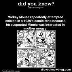 Did-You-Kno:  Mickey Mouse Repeatedly Attempted Suicide In A 1930’S Comic Strip