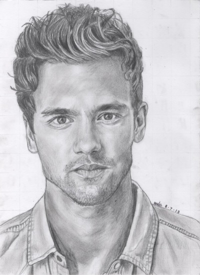 My drawing of Andy Brown, the lead singer of Lawson.