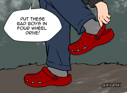 mystikoorime: vivalski: Saw this crocs trend on Tik Tok and… @littlegreenstrawberry